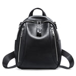 Leather backpack women luxury brand new fashion first layer cowhide large capacity soft face backpack double zipper travel bag
