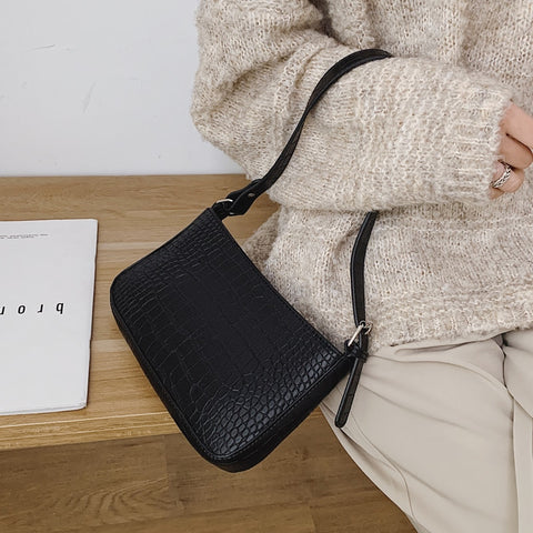 Messenger Handbags Retro Alligator Pattern Women shoulder bags Flap New PU Leather Casual Solid crossbody bags for women