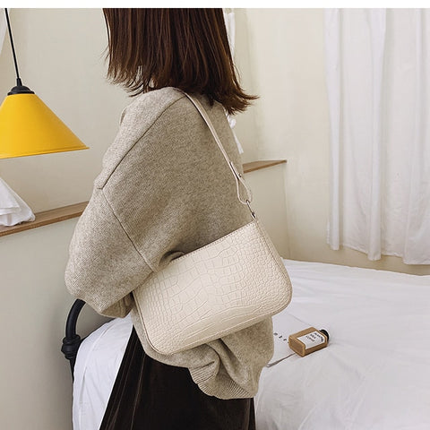 Messenger Handbags Retro Alligator Pattern Women shoulder bags Flap New PU Leather Casual Solid crossbody bags for women