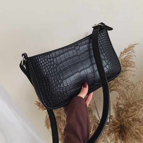 Messenger Handbags Retro Alligator Pattern Women shoulder bags Flap New PU Leather Casual Solid crossbody bags for women