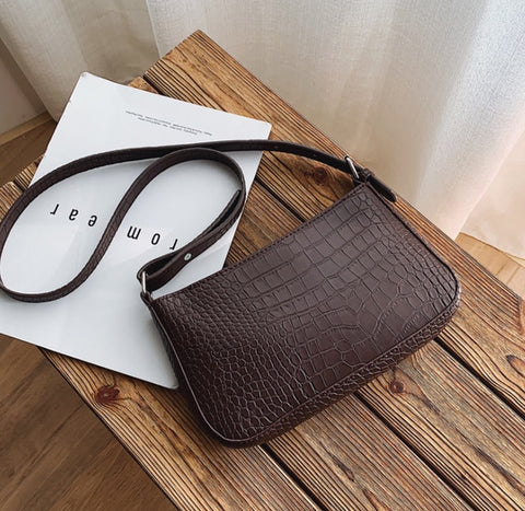 Messenger Handbags Retro Alligator Pattern Women shoulder bags Flap New PU Leather Casual Solid crossbody bags for women