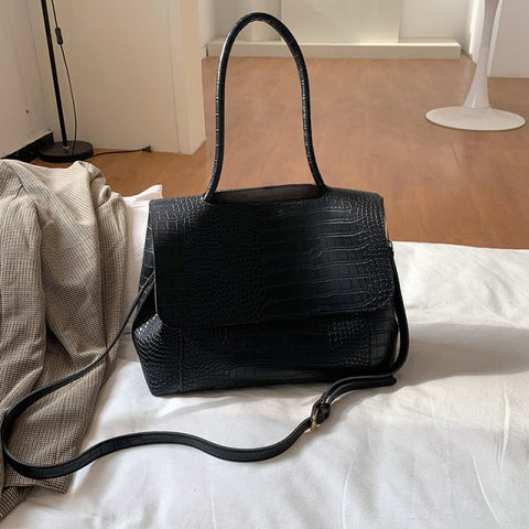 Designer Crocodile Pattern women handbag Large Capacity  Shoulder Bags for female 2021 Casual Totes Pu Leather messenger bag