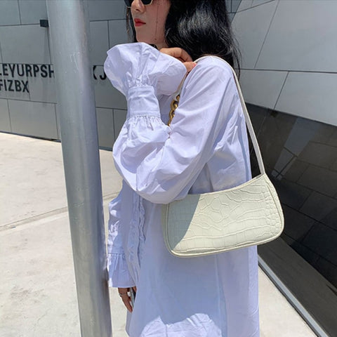 Messenger Handbags Retro Alligator Pattern Women shoulder bags Flap New PU Leather Casual Solid crossbody bags for women