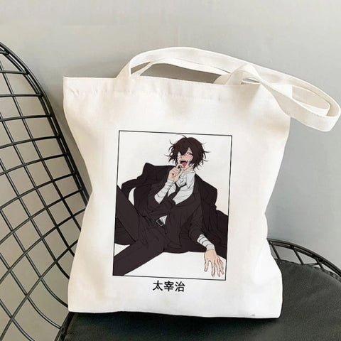 Japan Anime Bungou Stray Dogs Chuuya Nakahara Osamu Dazai Handbags Shoulder Bags Casual Shopping Girls Handbag Women Canvas Bag