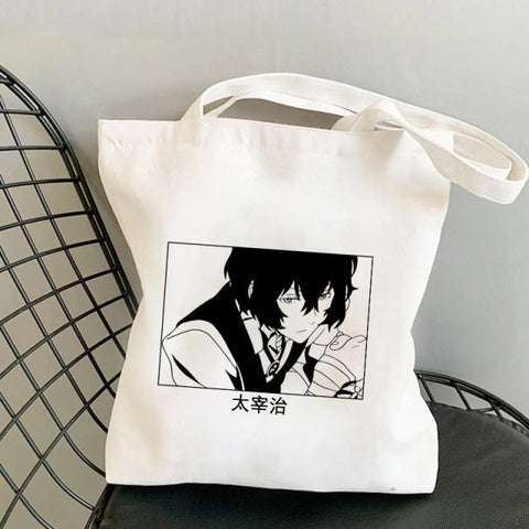 Japan Anime Bungou Stray Dogs Chuuya Nakahara Osamu Dazai Handbags Shoulder Bags Casual Shopping Girls Handbag Women Canvas Bag