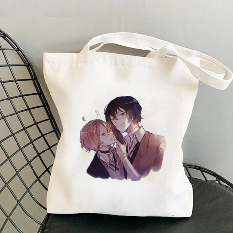 Japan Anime Bungou Stray Dogs Chuuya Nakahara Osamu Dazai Handbags Shoulder Bags Casual Shopping Girls Handbag Women Canvas Bag