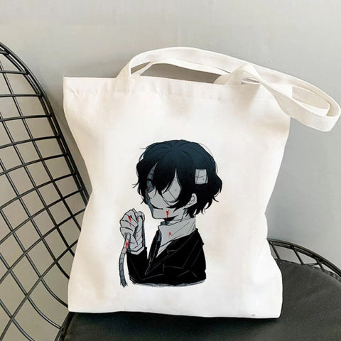 Japan Anime Bungou Stray Dogs Chuuya Nakahara Osamu Dazai Handbags Shoulder Bags Casual Shopping Girls Handbag Women Canvas Bag