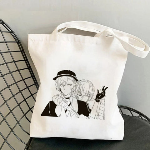 Japan Anime Bungou Stray Dogs Chuuya Nakahara Osamu Dazai Handbags Shoulder Bags Casual Shopping Girls Handbag Women Canvas Bag