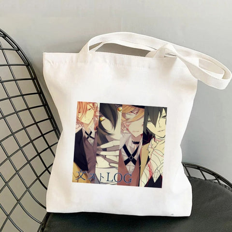 Japan Anime Bungou Stray Dogs Chuuya Nakahara Osamu Dazai Handbags Shoulder Bags Casual Shopping Girls Handbag Women Canvas Bag