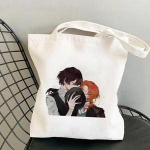 Japan Anime Bungou Stray Dogs Chuuya Nakahara Osamu Dazai Handbags Shoulder Bags Casual Shopping Girls Handbag Women Canvas Bag