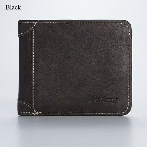 Men's Wallet Foldable Small Money Purses Leather Wallet Luxury Billfold Hipster Cowhide Credit Card/ID Holders