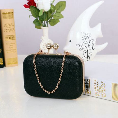 Large Size Women Handbag Evening Bags For Party New Women Chain Shoulder Bag Ladies Fashion Gold Clutch Box Bag  Women Messenger