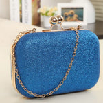 Large Size Women Handbag Evening Bags For Party New Women Chain Shoulder Bag Ladies Fashion Gold Clutch Box Bag  Women Messenger