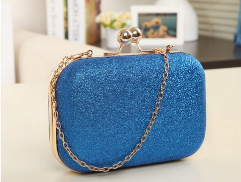 Large Size Women Handbag Evening Bags For Party New Women Chain Shoulder Bag Ladies Fashion Gold Clutch Box Bag  Women Messenger