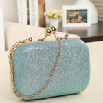 Large Size Women Handbag Evening Bags For Party New Women Chain Shoulder Bag Ladies Fashion Gold Clutch Box Bag  Women Messenger