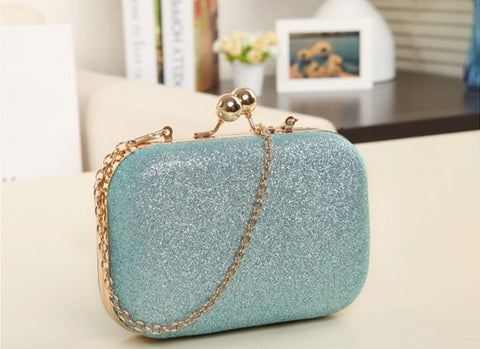 Large Size Women Handbag Evening Bags For Party New Women Chain Shoulder Bag Ladies Fashion Gold Clutch Box Bag  Women Messenger
