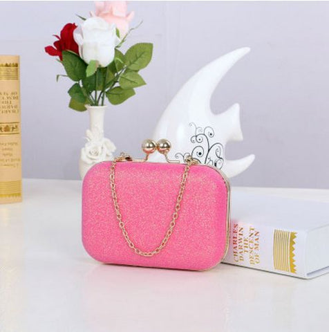 Large Size Women Handbag Evening Bags For Party New Women Chain Shoulder Bag Ladies Fashion Gold Clutch Box Bag  Women Messenger