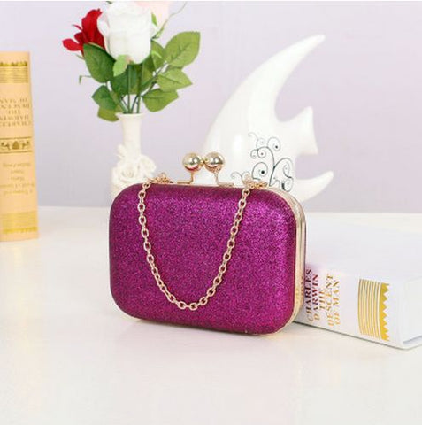 Large Size Women Handbag Evening Bags For Party New Women Chain Shoulder Bag Ladies Fashion Gold Clutch Box Bag  Women Messenger