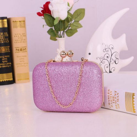 Large Size Women Handbag Evening Bags For Party New Women Chain Shoulder Bag Ladies Fashion Gold Clutch Box Bag  Women Messenger