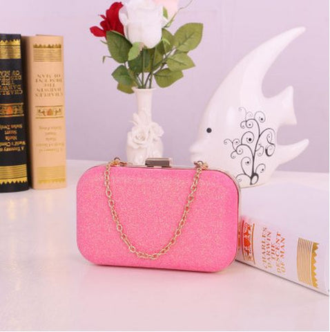 Large Size Women Handbag Evening Bags For Party New Women Chain Shoulder Bag Ladies Fashion Gold Clutch Box Bag  Women Messenger