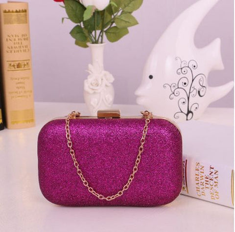 Large Size Women Handbag Evening Bags For Party New Women Chain Shoulder Bag Ladies Fashion Gold Clutch Box Bag  Women Messenger