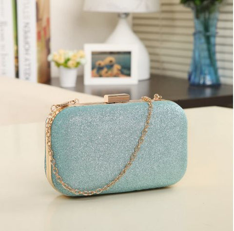 Large Size Women Handbag Evening Bags For Party New Women Chain Shoulder Bag Ladies Fashion Gold Clutch Box Bag  Women Messenger