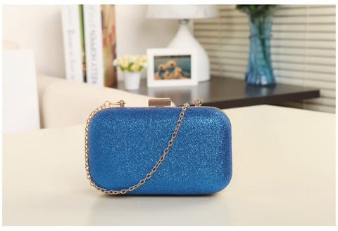 Large Size Women Handbag Evening Bags For Party New Women Chain Shoulder Bag Ladies Fashion Gold Clutch Box Bag  Women Messenger