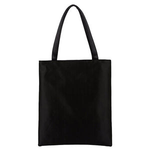 Fashion Blank Women's Casual Tote High Quality Canvas Shoulder Bag Plain White Black Handbag Shopping Bag Can Be Customized
