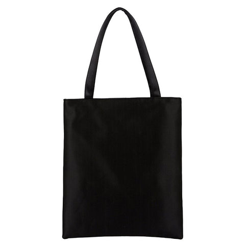 Fashion Blank Women's Casual Tote High Quality Canvas Shoulder Bag Plain White Black Handbag Shopping Bag Can Be Customized