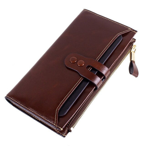 fashion women Genuine Leather wallet Women's purse Female luxury Designer Vintage Wallet Women