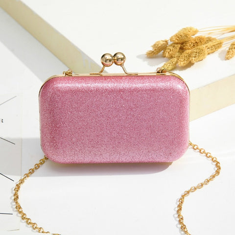 Large Size Women Handbag Evening Bags For Party New Women Chain Shoulder Bag Ladies Fashion Gold Clutch Box Bag  Women Messenger