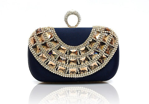 Blue Totes Party Evening Bag Women's Wallet Style Chain Handbag Clutch Banquet Mini Bag Mujer Bolso 12026&