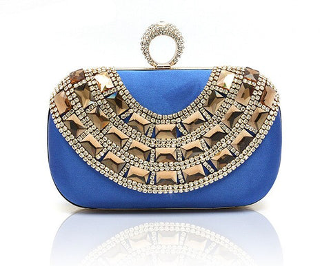 Blue Totes Party Evening Bag Women's Wallet Style Chain Handbag Clutch Banquet Mini Bag Mujer Bolso 12026&