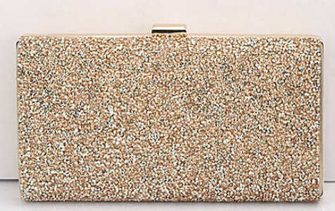 Women Evening Clutch Bag Diamond Sequin Clutch Female Crystal Day Clutch Wedding Purse Party Banquet Black/Gold Silver Two Chain
