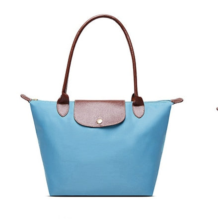 Famous Women Bags Shoulder Bag Handbag Waterproof Nylon Leather Beach bag Designer Folding Tote Bolsa Sac Feminina