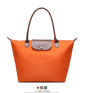 Famous Women Bags Shoulder Bag Handbag Waterproof Nylon Leather Beach bag Designer Folding Tote Bolsa Sac Feminina