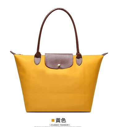 Famous Women Bags Shoulder Bag Handbag Waterproof Nylon Leather Beach bag Designer Folding Tote Bolsa Sac Feminina