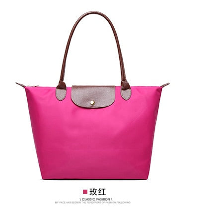 Famous Women Bags Shoulder Bag Handbag Waterproof Nylon Leather Beach bag Designer Folding Tote Bolsa Sac Feminina