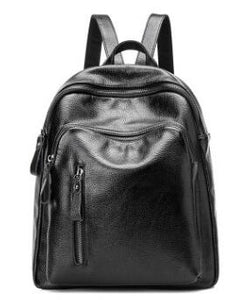 2024 New Vintage Leather Backpack Female Shoulder Bag