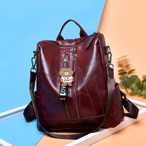 2024 Fashion Women Backpack High Quality Youth Leather Backpacks