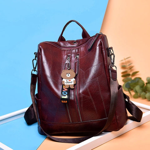 2024 Fashion Women Backpack High Quality Youth Leather Backpacks