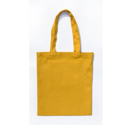 women Solid Canvas Casual Tote shoulder bags for girls female DIY handbags eco friendly shopping bag
