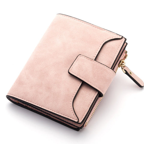 Leather Women Wallet Hasp Small and Slim Coin Pocket Purse Women Wallets Cards Holders Luxury Brand Wallets Designer Purse