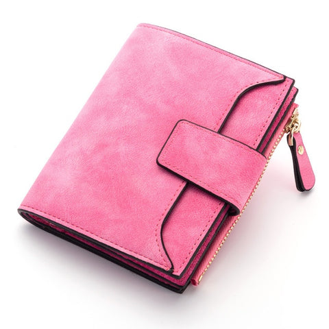 Leather Women Wallet Hasp Small and Slim Coin Pocket Purse Women Wallets Cards Holders Luxury Brand Wallets Designer Purse