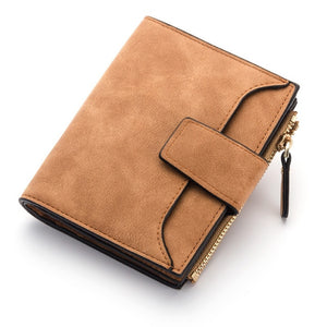 Leather Women Wallet Hasp Small and Slim Coin Pocket Purse Women Wallets Cards Holders Luxury Brand Wallets Designer Purse