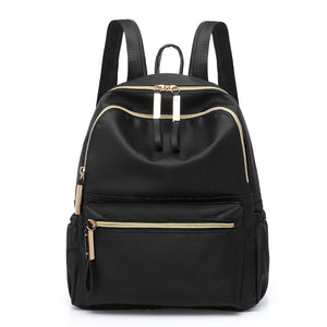 Classic women's backpack black fashion Oxford cloth large capacity waterproof shoulder bag