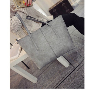 New Women Shoulder Bags Alligator Ladies Leather Bags Casual women zipper handbags Famous Brands Totes black red colors