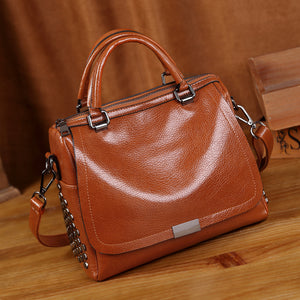 Cowhide Women Leather Handbags Genuine Leather Bags Handbags Women Famous Brands Designer High Quality Top Handler Bags New T12