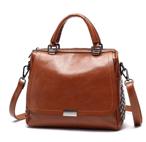 Cowhide Women Leather Handbags Genuine Leather Bags Handbags Women Famous Brands Designer High Quality Top Handler Bags New T12